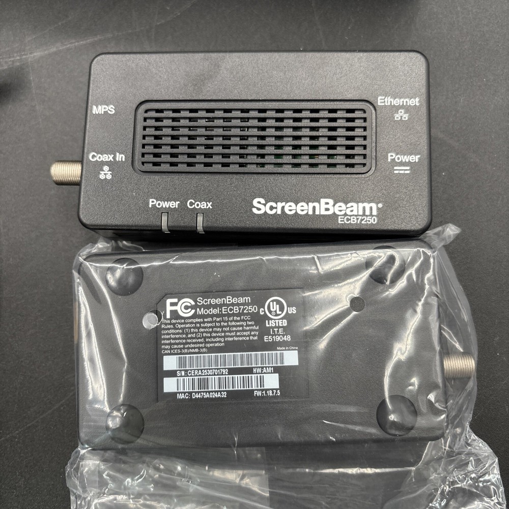 ScreenBeam Bonded MoCA 2.5 Network Adapter Coaxial Ethernet Kit ECB7250 2-Pack