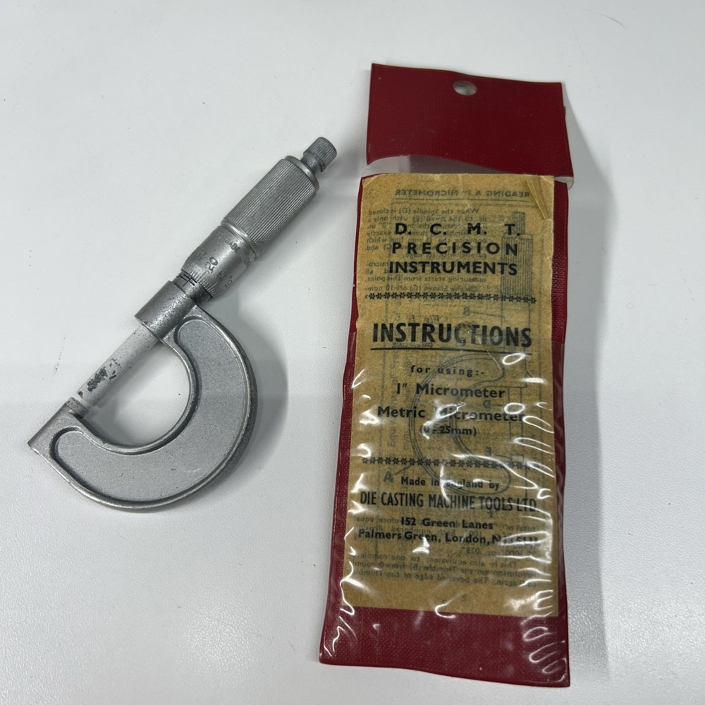 VTG Die Casting Machine Tools LTD 1” Micrometer Metric Micrometer England
