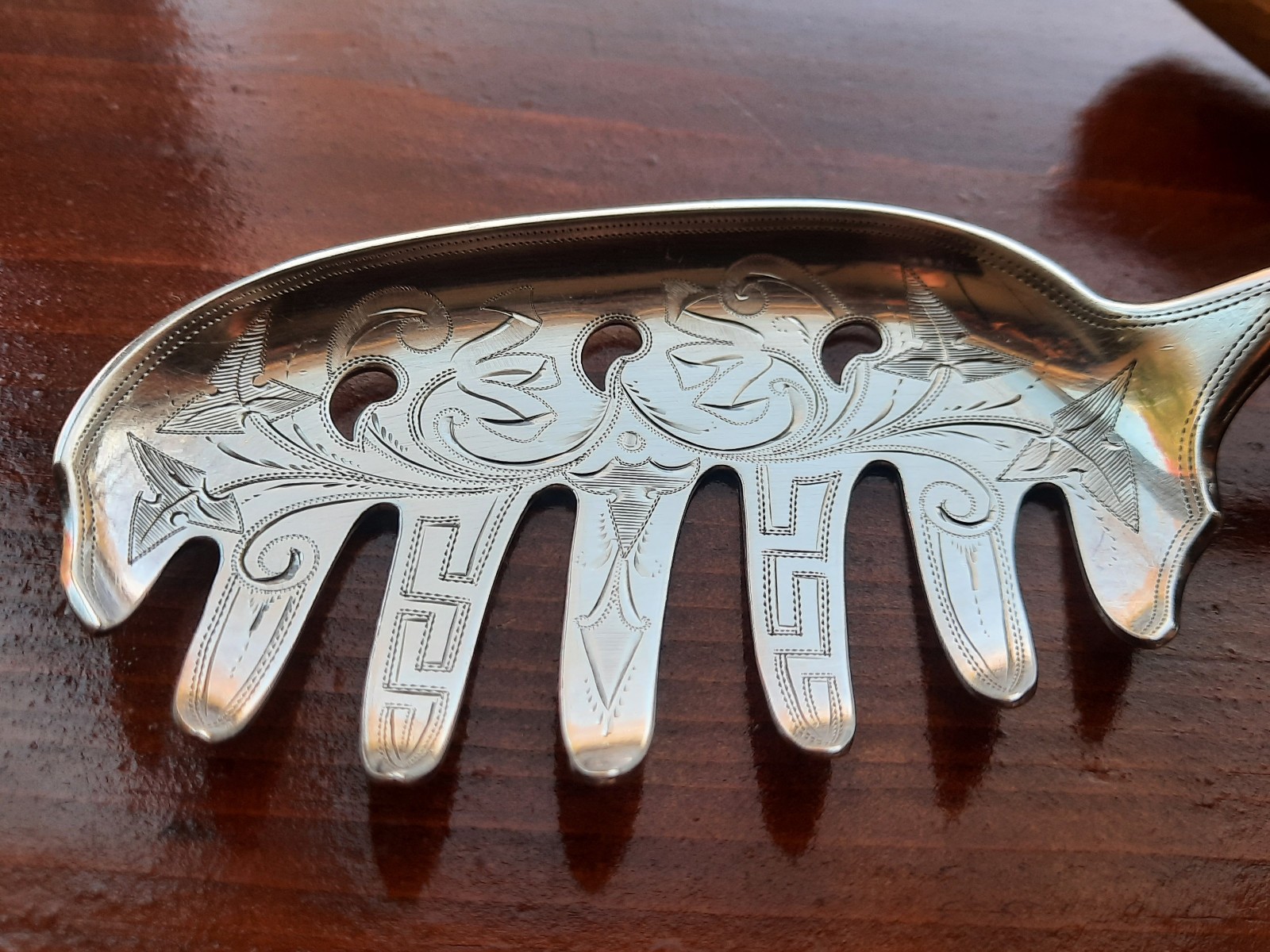 Coin Silver James Bingham Seal Top Macaroni Server, No Mono