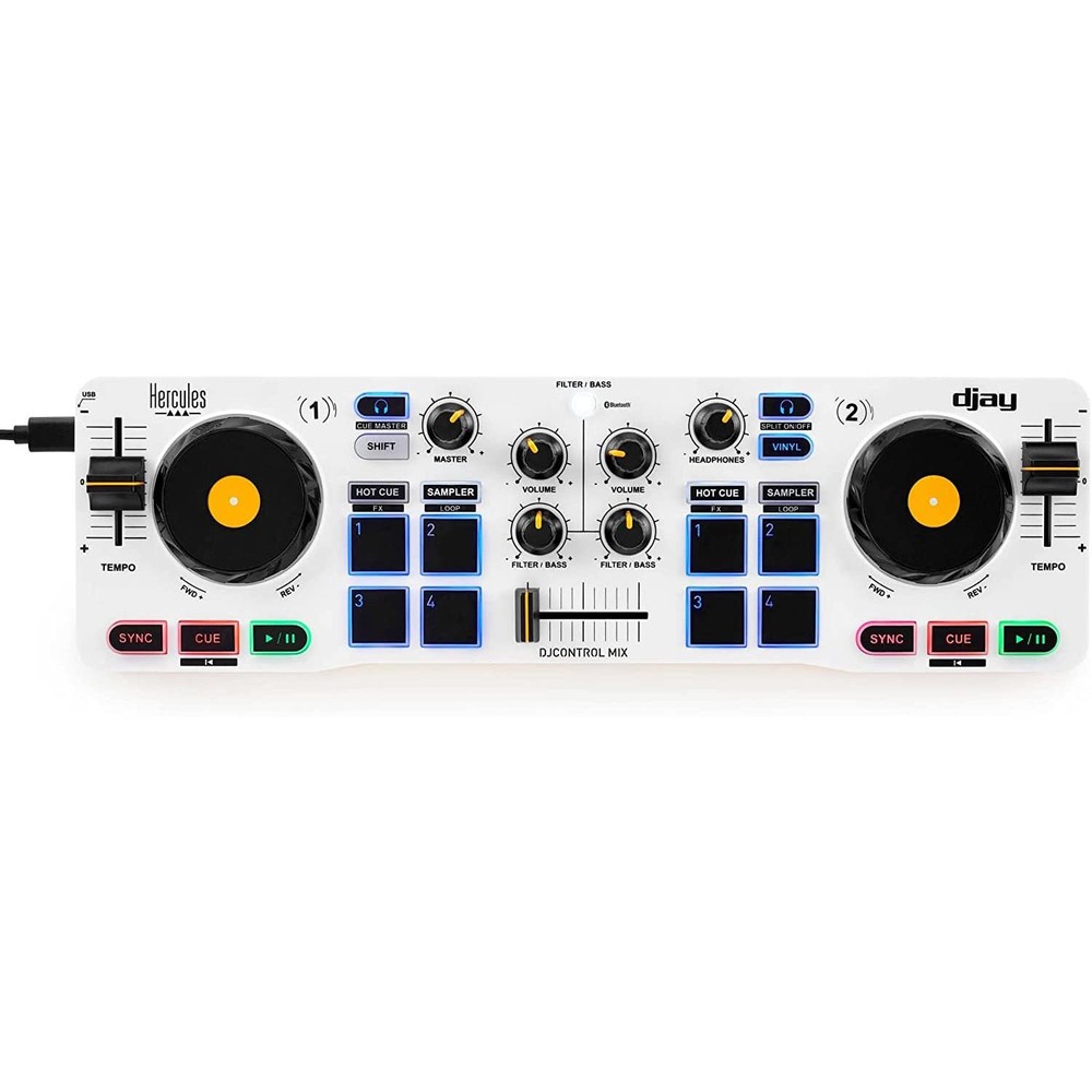 Hercules DJControl Mix – Bluetooth Wireless DJ Controller for Smartphones