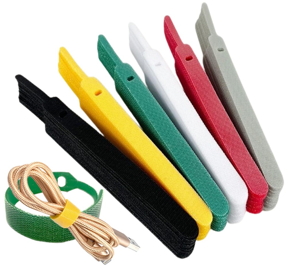 QUALIALL 150 Reusable Cable Ties, Strong Adhesion Nylon Cord