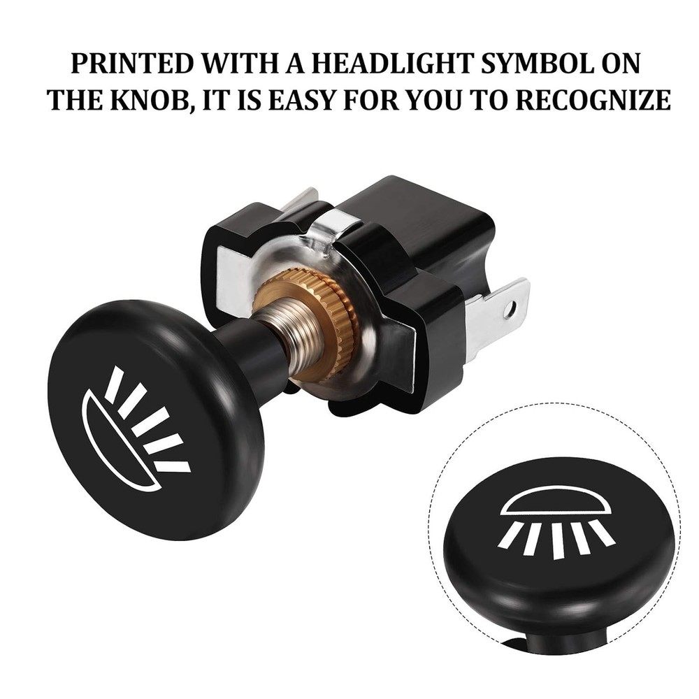 HESTYA 3 Pieces Golf Cart Light Switch Push Pull 12 Volt for...