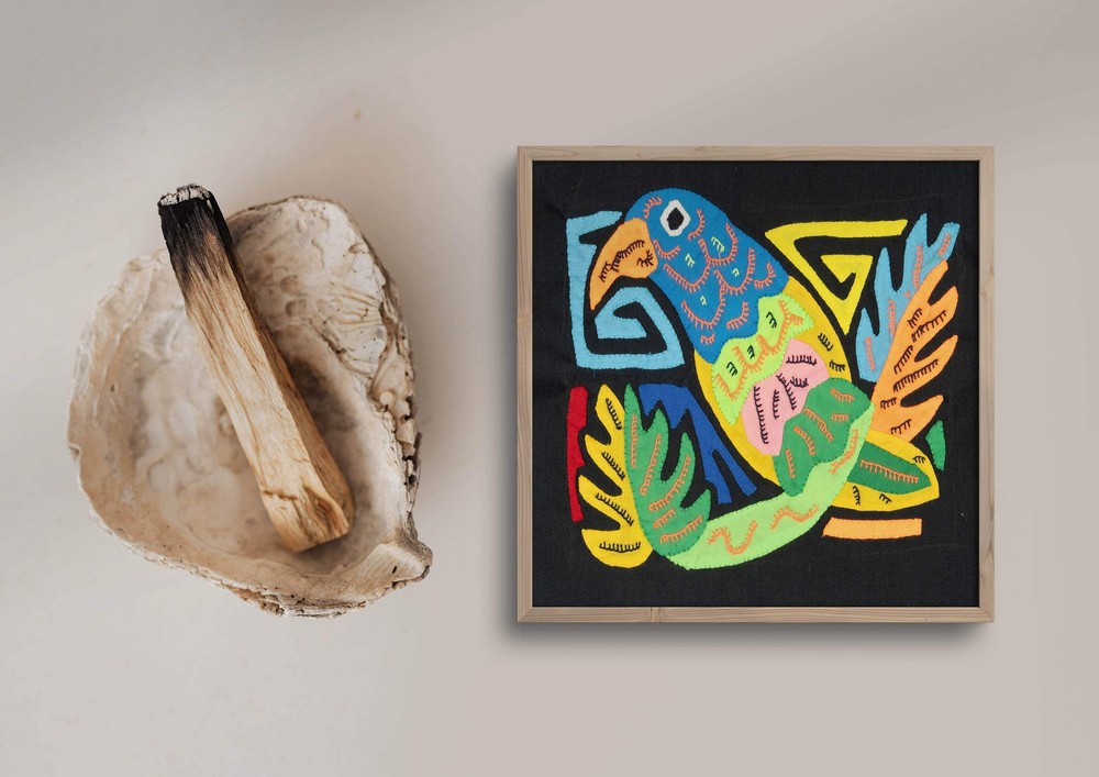 Multicolor Orange And Blue Molita