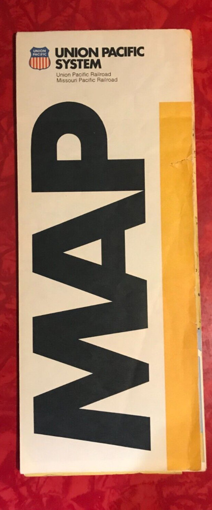 UNION PACIFIC RAILROAD UPRR 1984 SYSTEM MAP good condition!!!