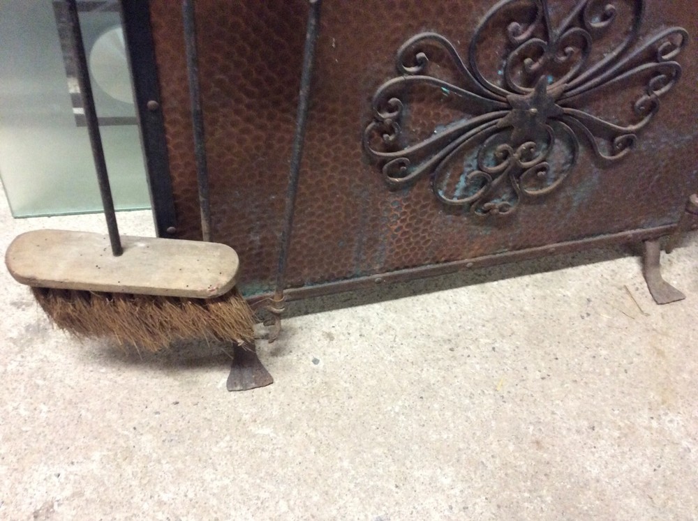 Antique fireplace servant with accessories