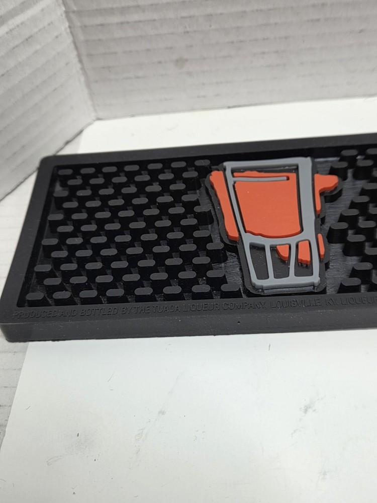 TUACA Black Rubber Bar Rail Runner Spill Mat
