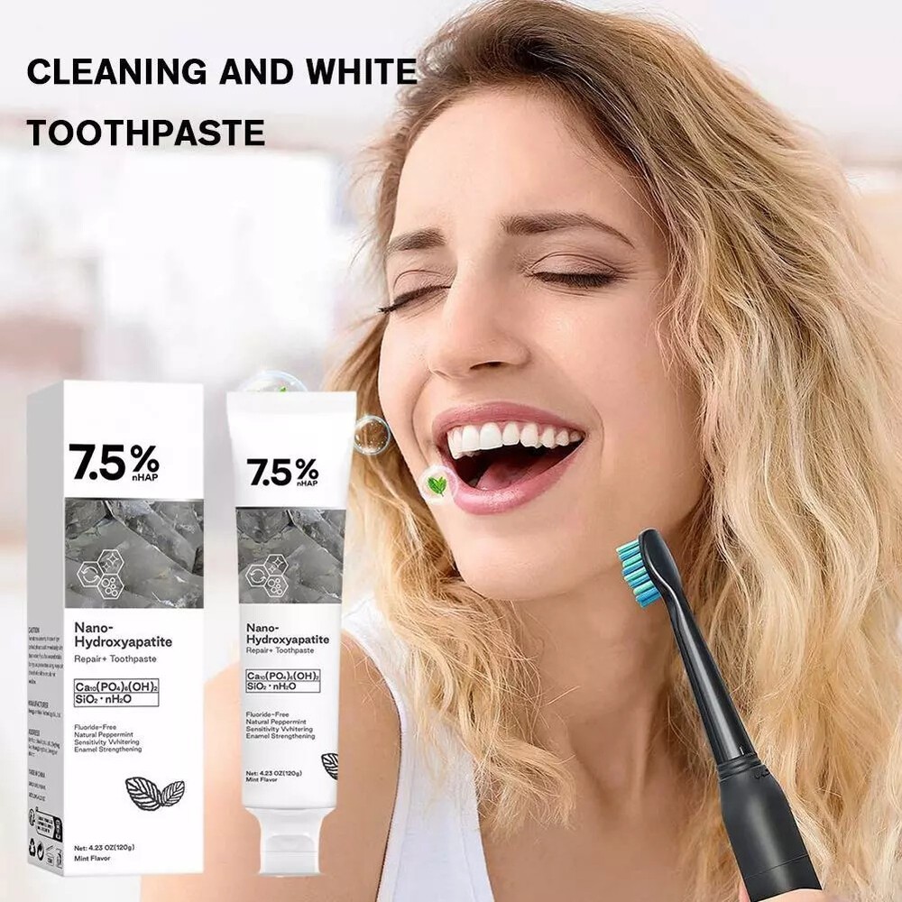 7.5% Nano-Hydroxyapatite Toothpaste, Gentle Deep Clean Sensitive Teeth & Enamel