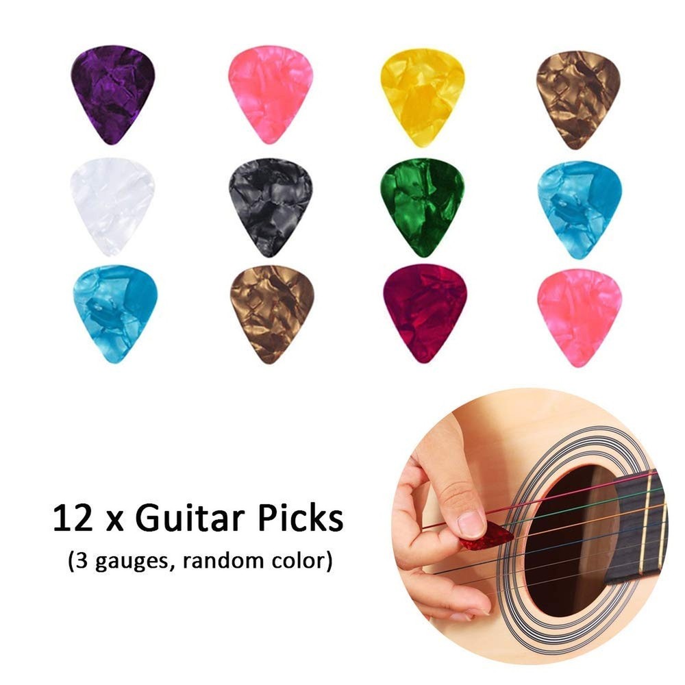 Anvin Acoustic Guitar Accessories Kit - Replacement Strings, Picks, Capo, Str...