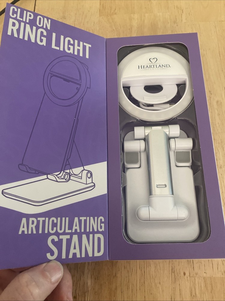 Mclovin Combo Pack Clip On Ring Light /Articulating Stand New!!