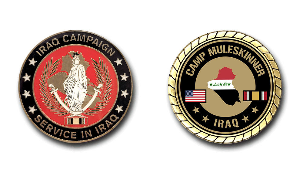 Camp Muleskinner Iraq Service Challenge Coin