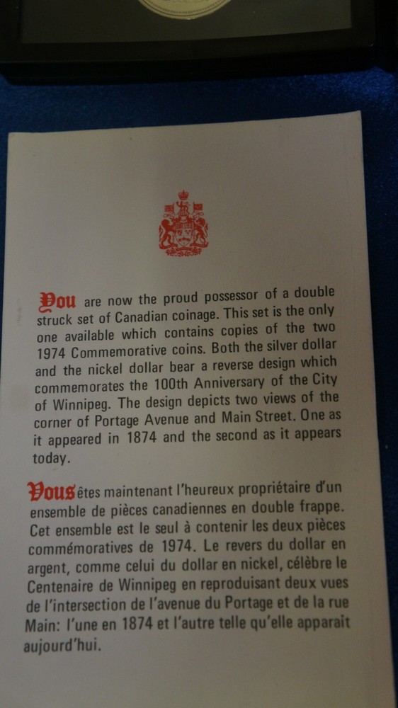 1974 Royal Canadian Mint Silver Double Dollar Proof-Like Set
