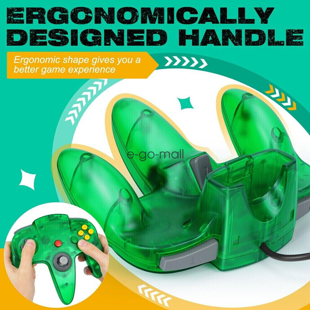 Classic N64 Wired Controller Joystick for Nintendo 64 Console/ Cable/Rumble Pak