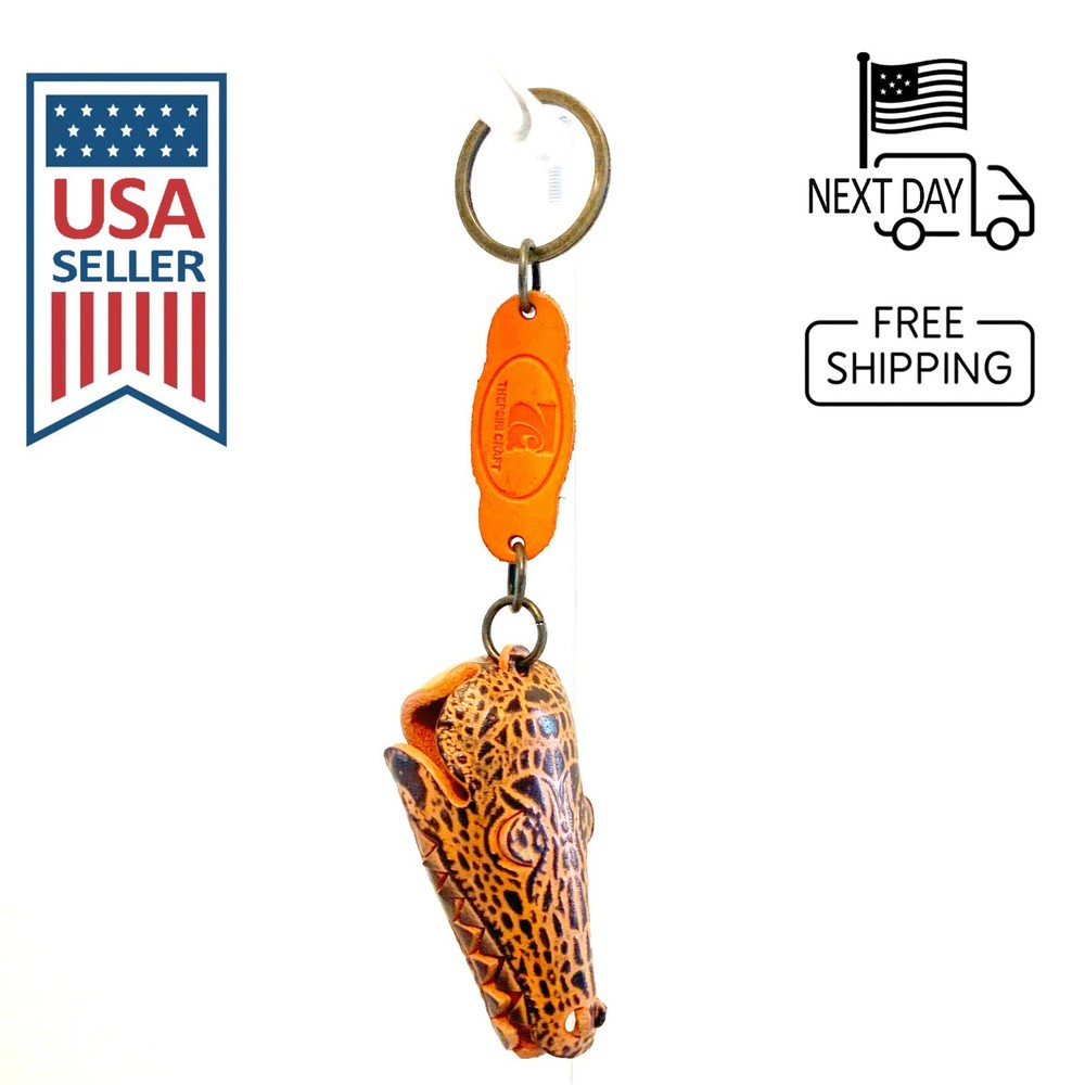 Crocodile Handmade Leather Keyring