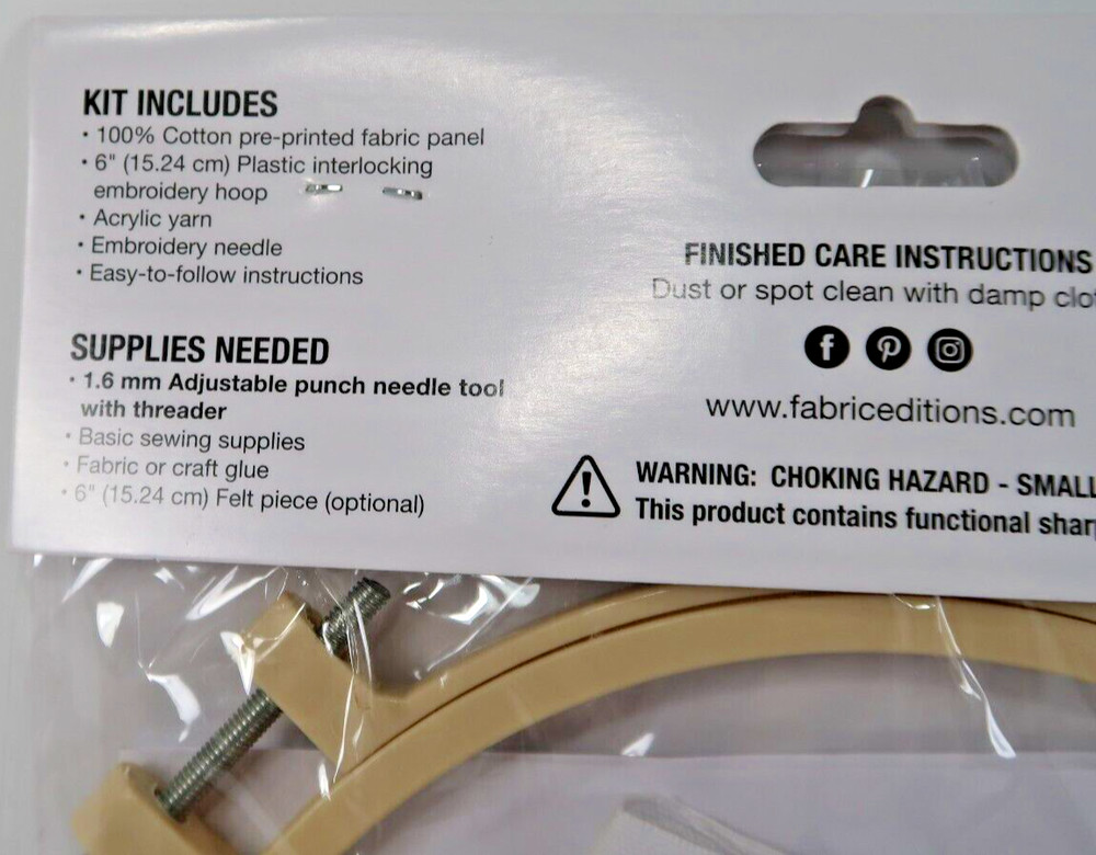 NEEDLE CREATIONS PUNCH NEEDLE KIT BEETLE NIP