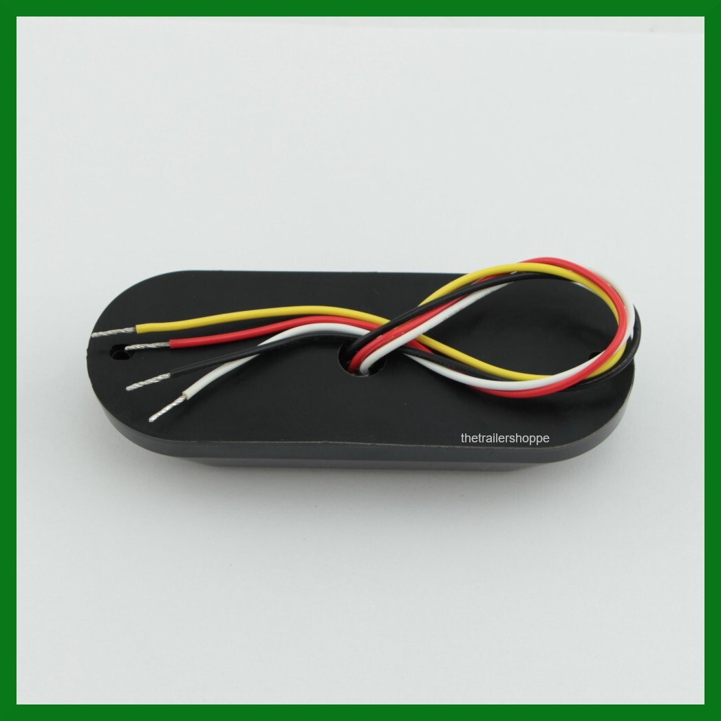 Maxxima Amber & White Clear Lens 4 LED Warning Strobe Surface Mount Light