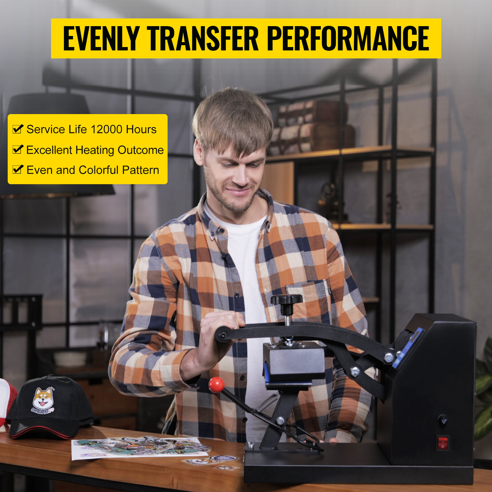 Heat Press 5.5"x3.5" Cap Hat Digital Transfer Sublimation Printing Machine DIY