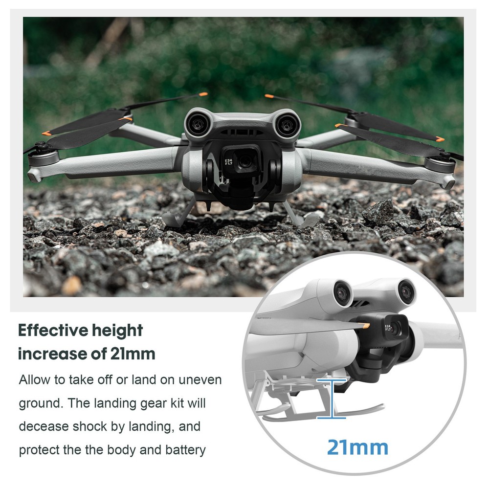 21mm Height Extender Foldable Landing Gear Extension Bracket For DJI Mini 3 Pro