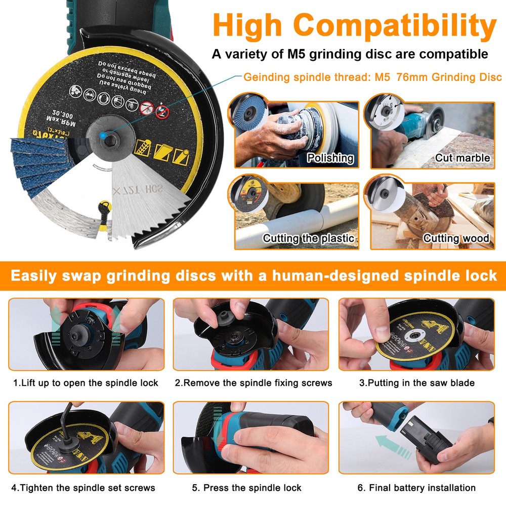 2-3inch Electric Grinding Tool Brush Motor Multifunctional Angle Grinding