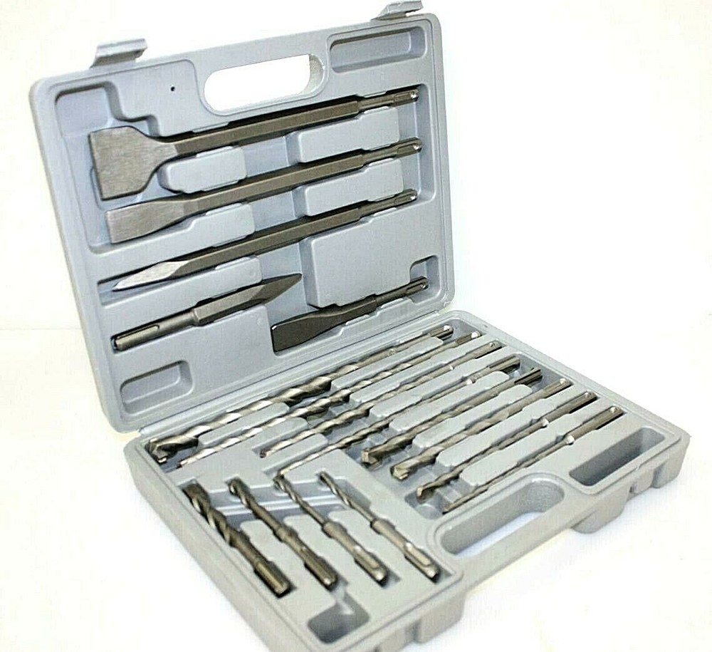 17pc Drill Bits & Chisel SDS Plus Rotary Hammer BIt Set Fits Bosch & Hilti H-D