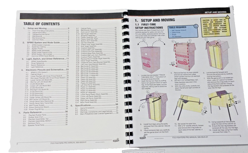 FOO FIGHTERS, PRO, STERN, SERVICE AND OPERATION MANUAL