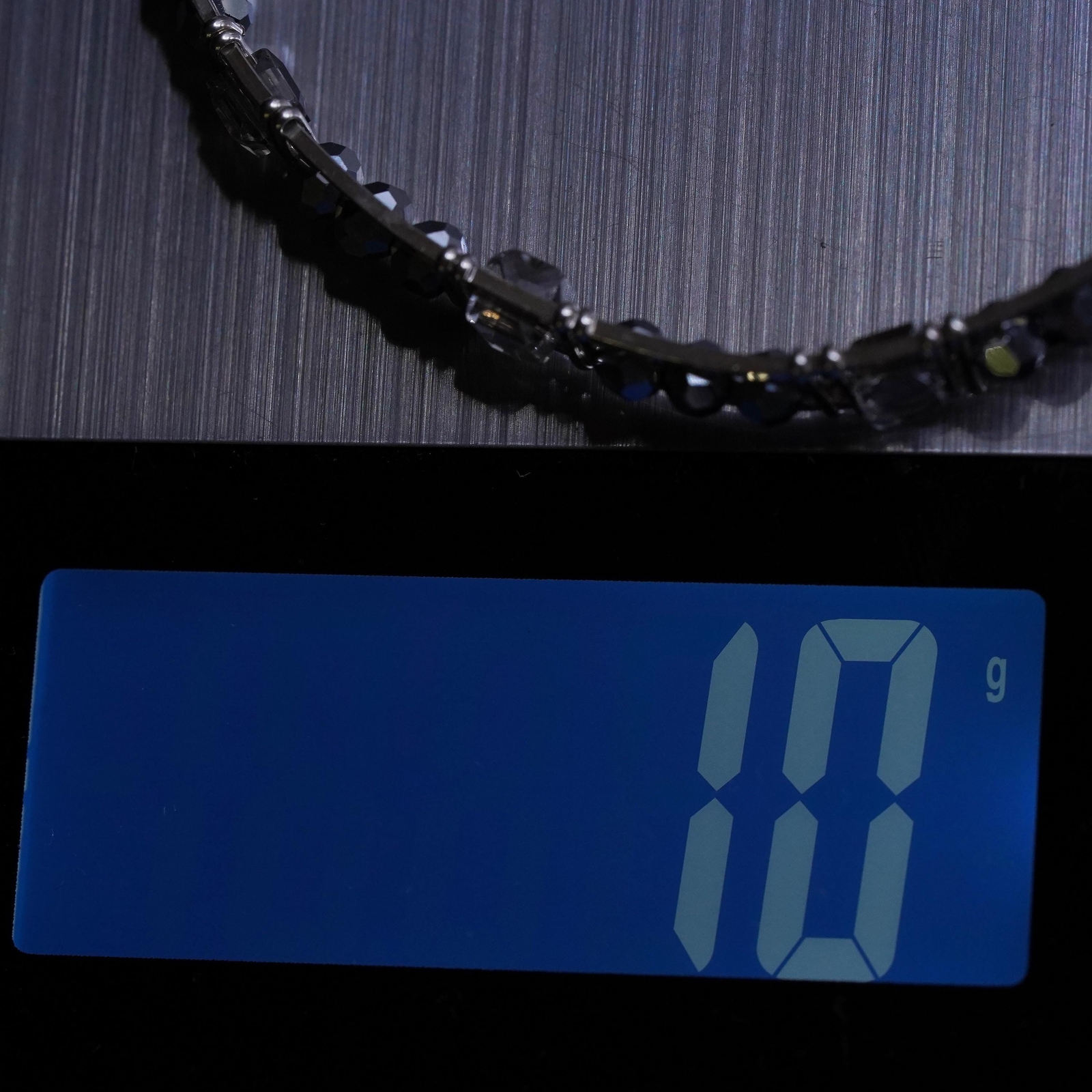 7.5”, Mexican sterling silver wired 925 hinged bangle, bracelet cluster crystal