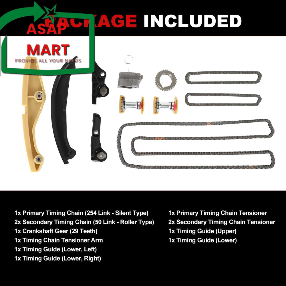 Timing Chain Kit Compatible with Explorer for Expedition-auto, 2015-2017 3.5L