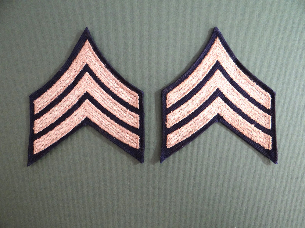 Original WWII U.S. Army Sergeant Uniform Rank Chevrons