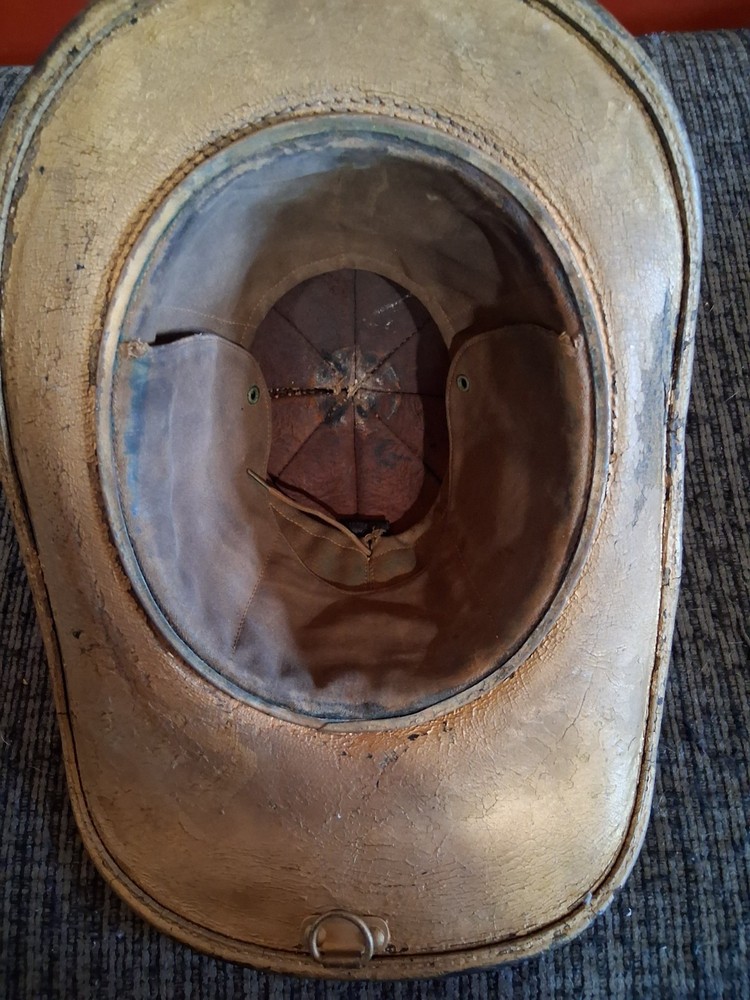 LEATHER FIRE HELMET n5a