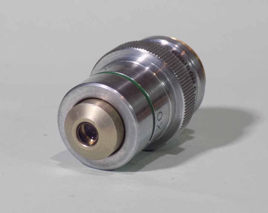 Bausch & Lomb Planachromat 10x / 0.25 N.A. Microscope Objective Lens