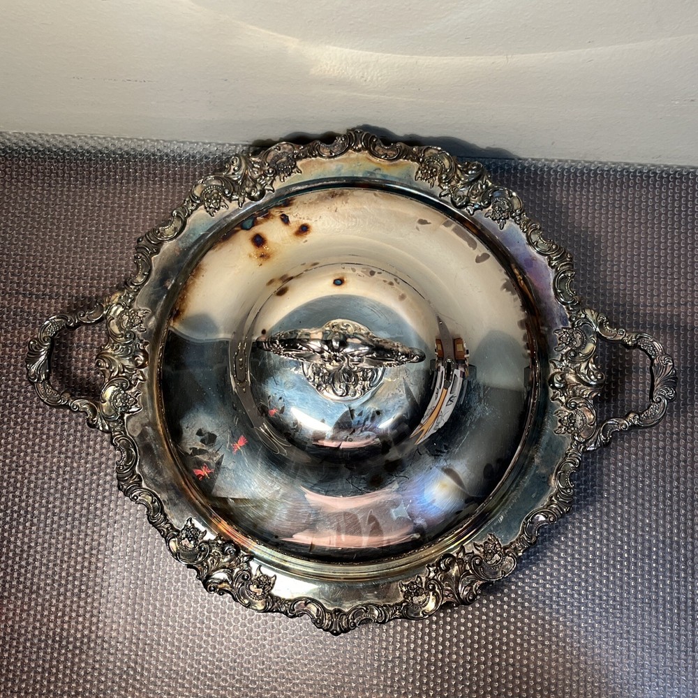 Baroque By Wallace 744 Serving Dish Bowl With Lid