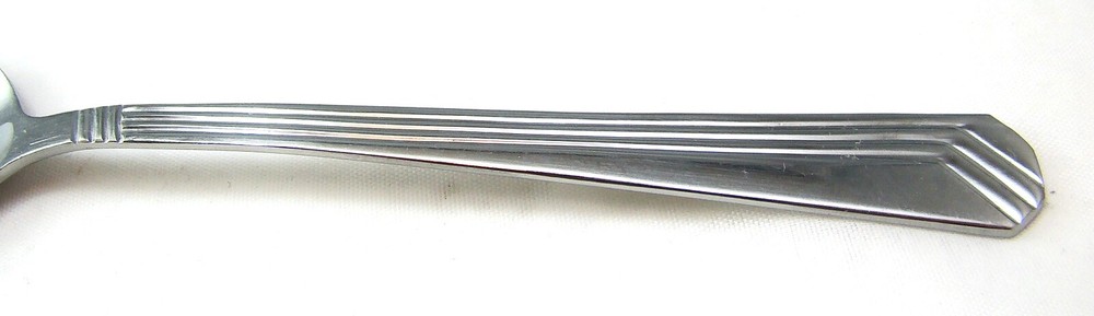 Unknown Maker Stainless Steel UNF759 Diagonal Lines Multisided Teaspoon(s)