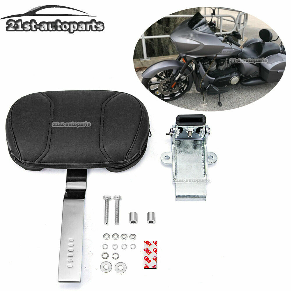 For 10-17 Victory Cross Country Tour Quick Release Plug In Driver Rider Backrest