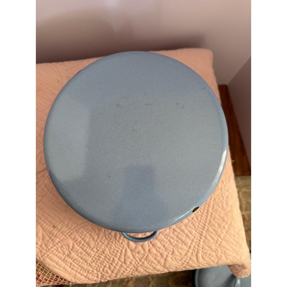 1950s Enamel Pot Set – Light Blue, Three Pots with Lids