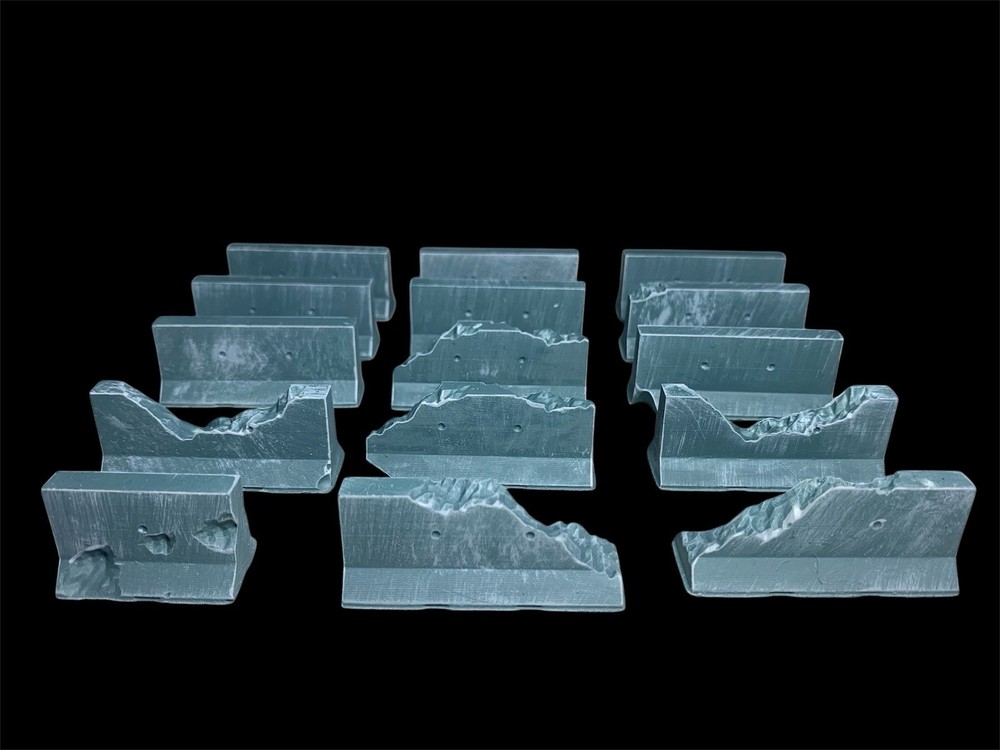 Concrete Barriers (15) Sci Fi Wargaming City Terrain Set