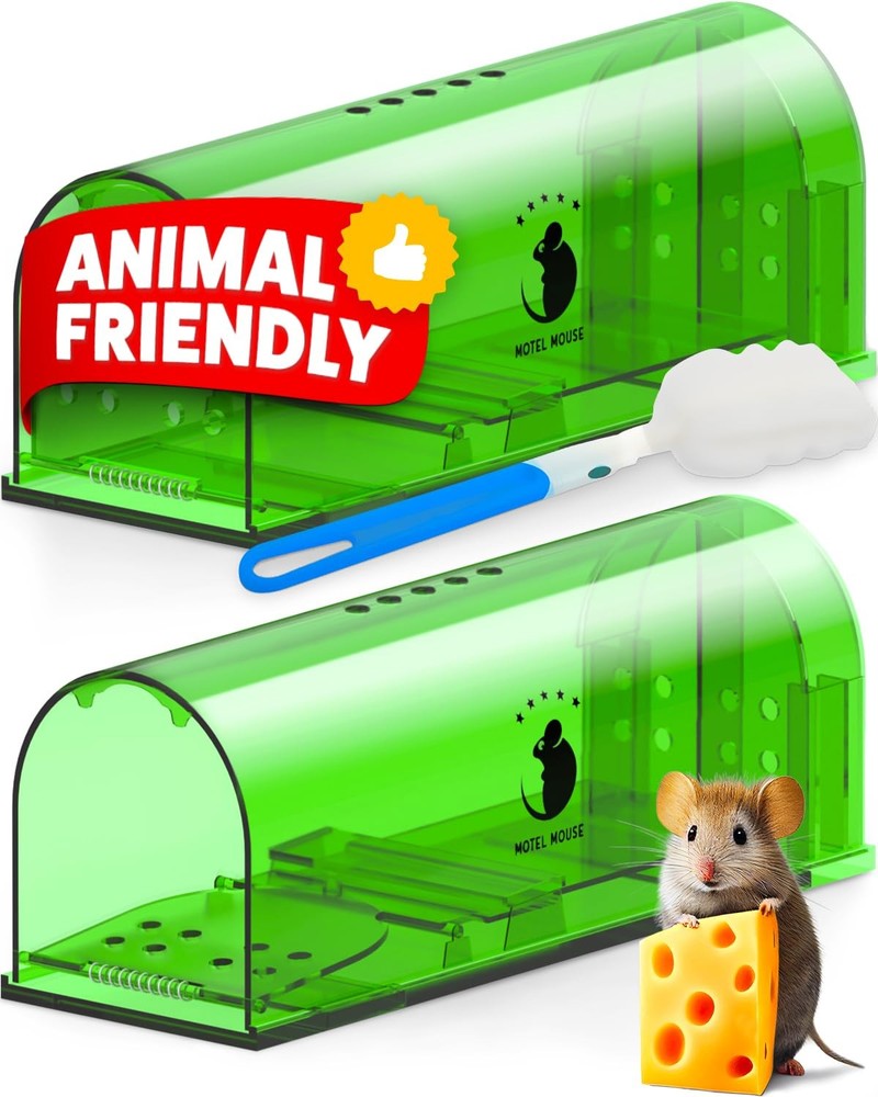 Motel Mouse Humane No Kill Live Catch and Release Mouse Traps, Reusable with ...