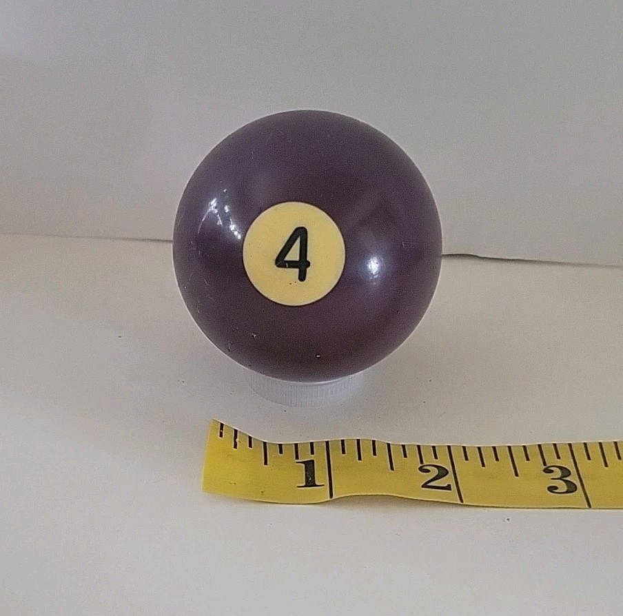 Vintage No. 4 Solid Purple Pool Ball Billiard 2" Replacement (E)