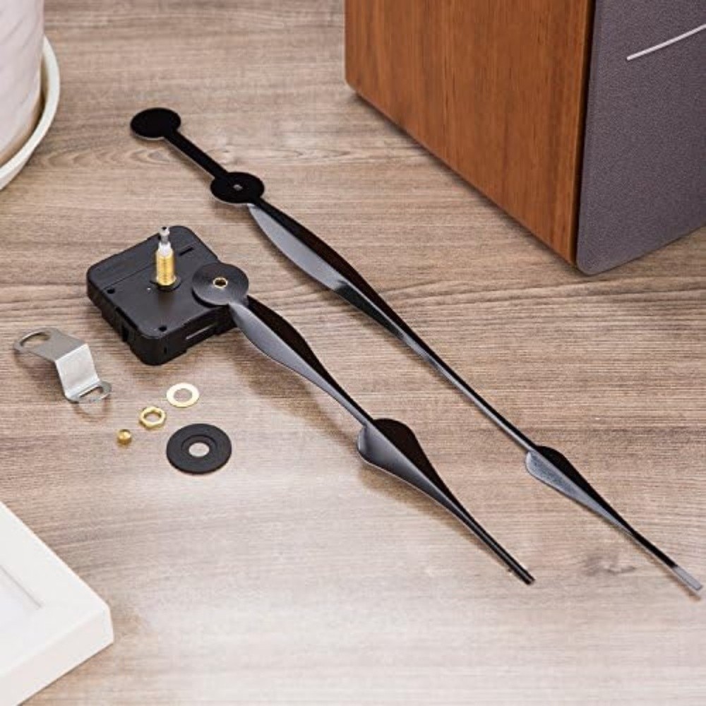 Quartz Clock Mechanism Kit High Torque Long Shaft Replacement with 2 Hands