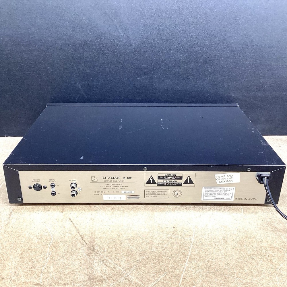 Luxman D-102 Compact Disc Player Tested