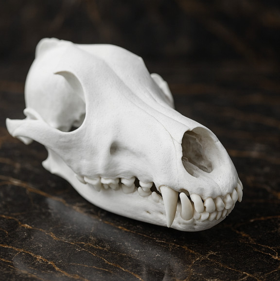 Wolf Skull Replica Museum Scan Canis Lupus Educational Display Prop