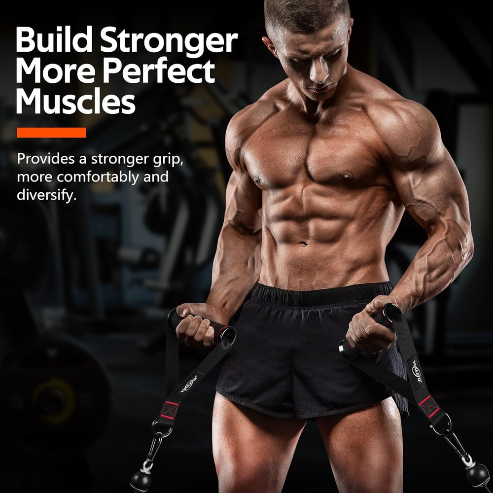 WALITO Exercise Handles, Replacement Cable Machine Attachments for Home Gym Equi