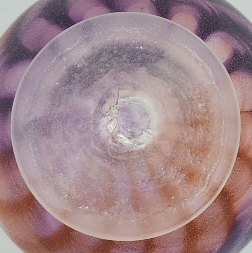 Pink Purple Swirl Float with Stand Roughly 4" Diameter