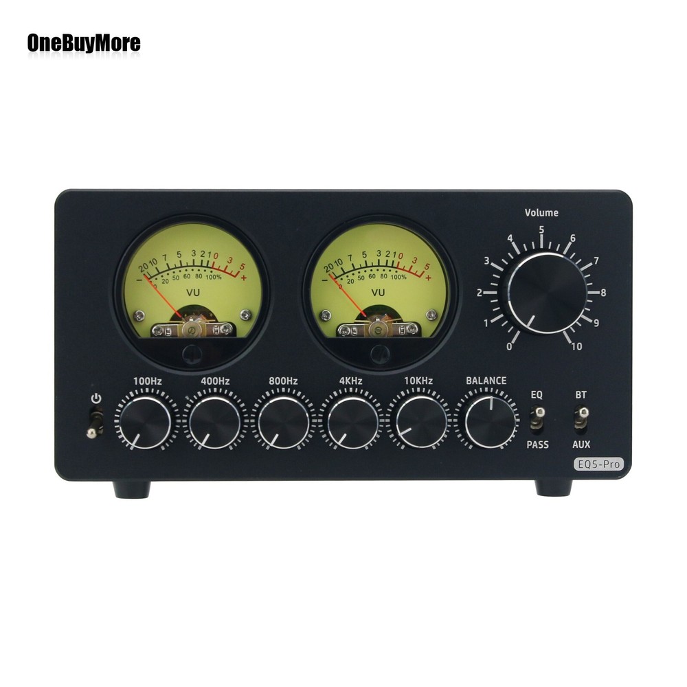 EQ5-PRO 5 Bands DC5V 0.5W EQ Equalizer with Dual VU Meter BT 5.0 Audio Processor