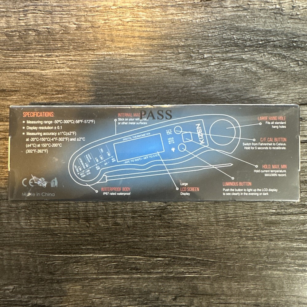 Kizen Waterproof Digital Food Thermometer