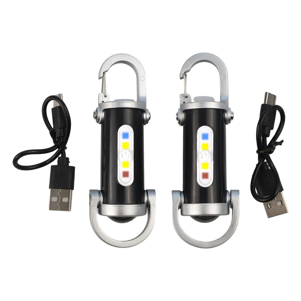 Portable Keychain Flashlight with Waterproof Features and USB Charging