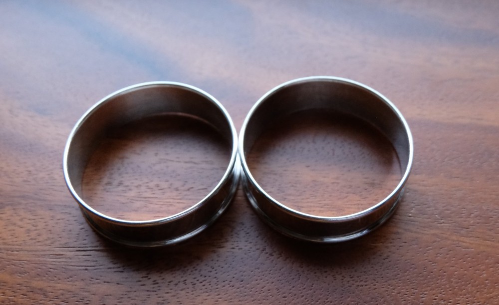 Gorham Sterling Silver Napkin Rings — Matched Pair. Pattern #6290. No monogram