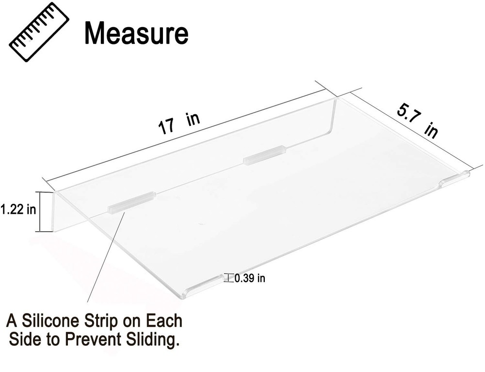 Clear Acrylic Computer Keyboard Stand PC Holder Tilted Riser Ergonomic Desk