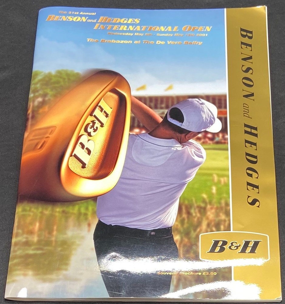 2001 Program - BENSON & HEDGES INTERNATIONAL GOLF OPEN - Birmingham England