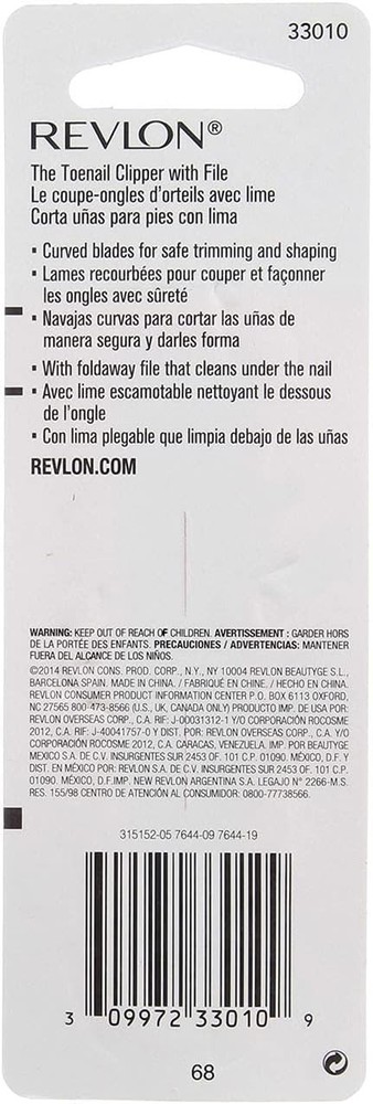 Revlon toe nail Clipper #33010