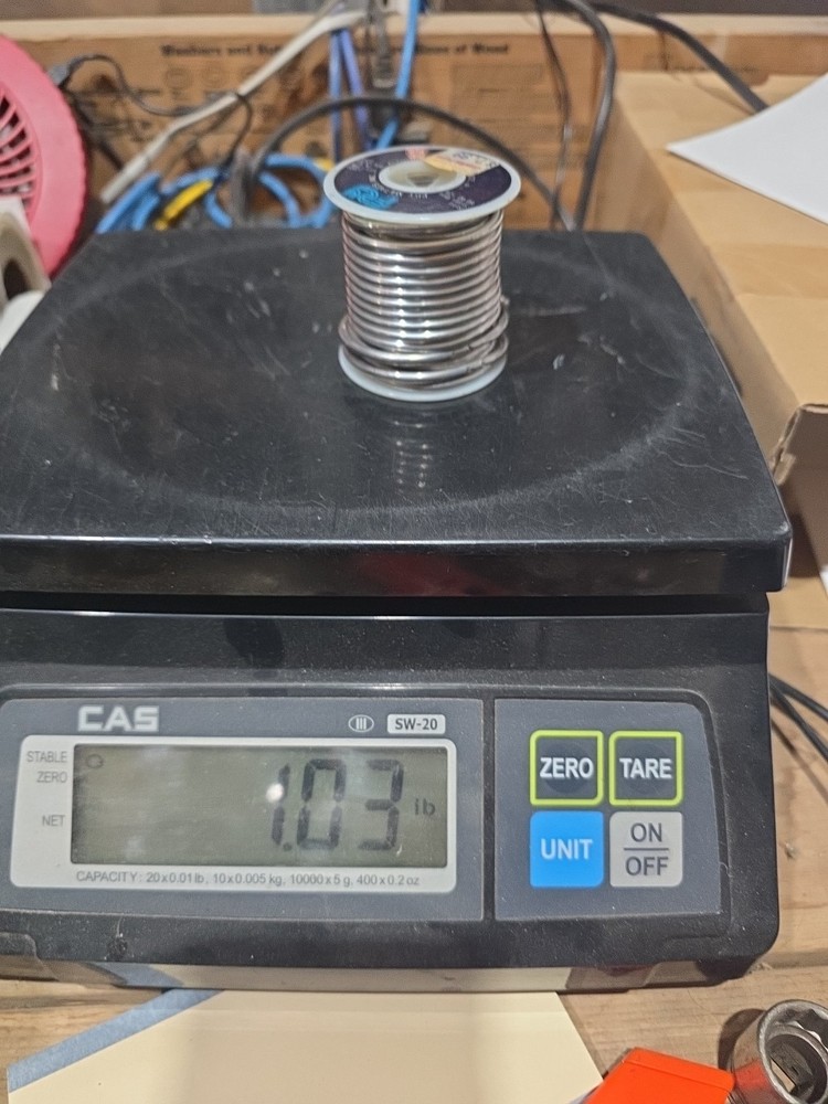 2-60/40 .125" Dia FRY Solid Solder Wire, 1-lb. Spools ish