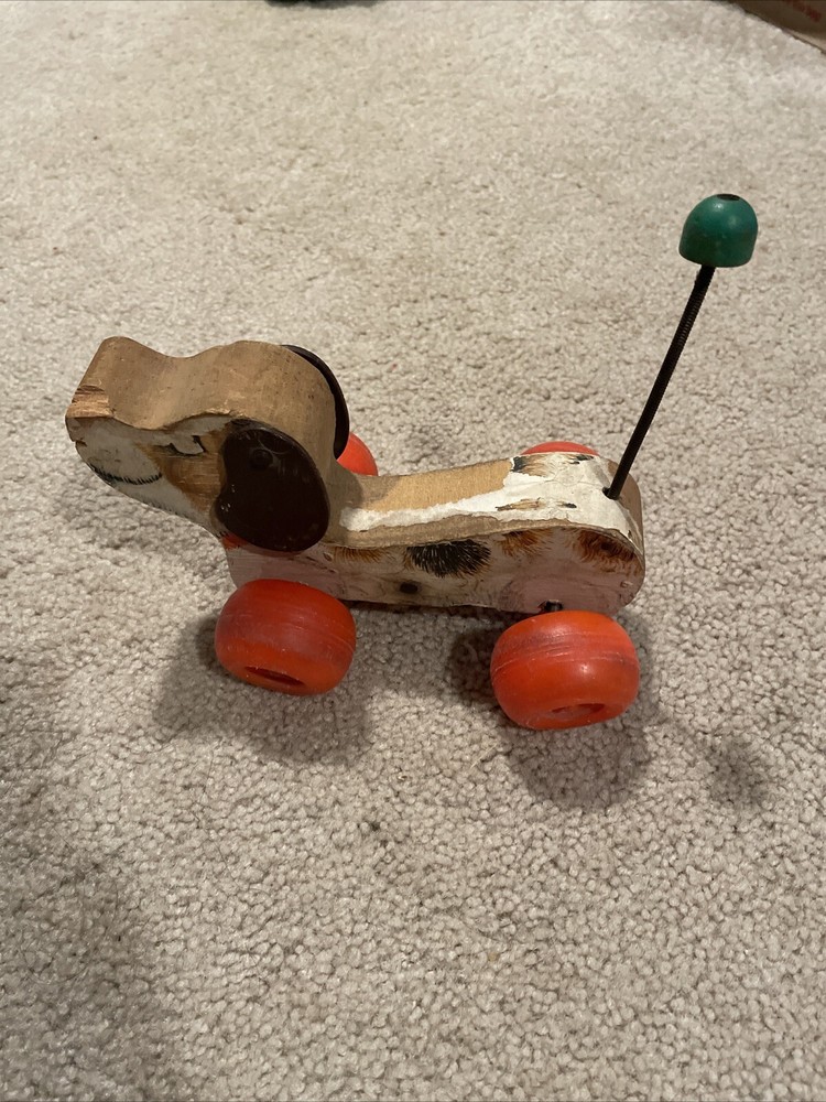 Pull Toy wooden dog